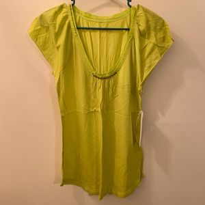 Calvin Klein Lime Green Cap Sleeve Top